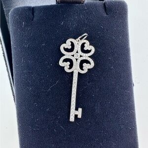 Tiffany & Co. platinum diamond quatra heart key